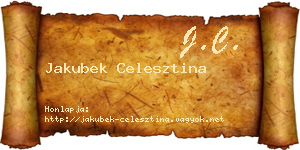 Jakubek Celesztina névjegykártya